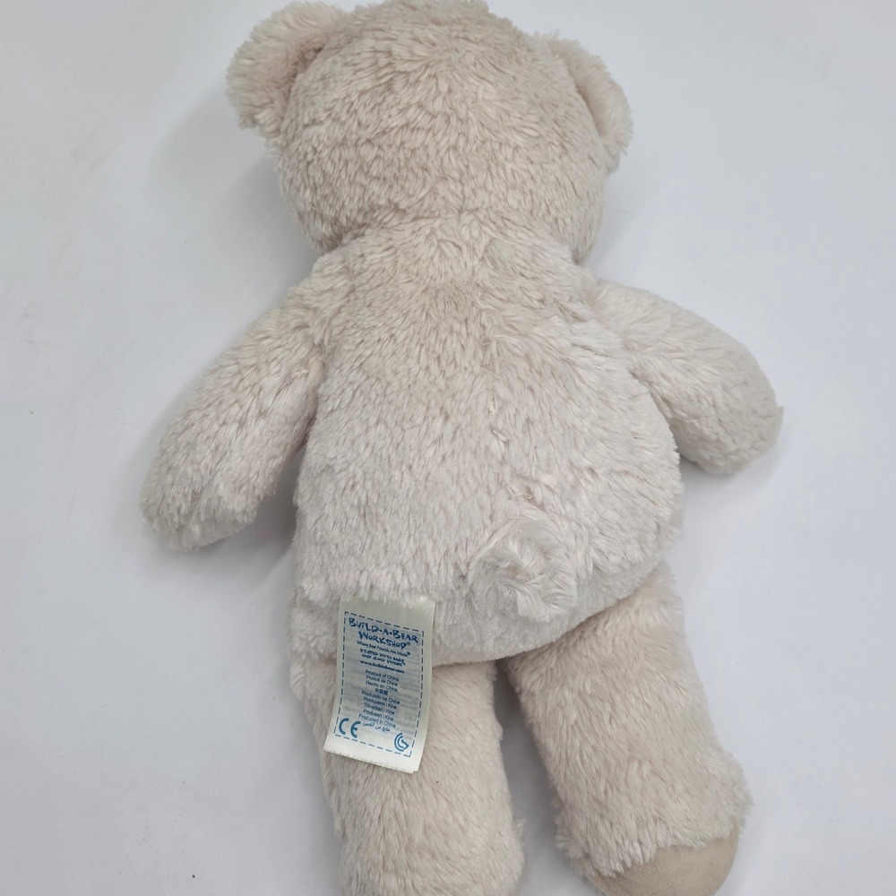 Build a Bear Workshop Plush Teddy Bear Light Tan Stuffed Animal Soft Toy 2013 - Picture 2 of 4